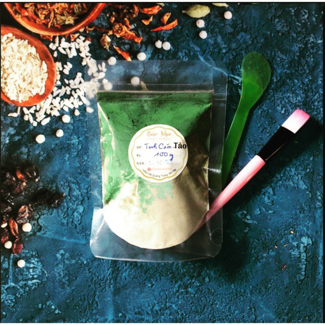 Bột đắp mặt Mix tảo xoắn cám gạo sữa trắng da mềm mịn 50g-100g