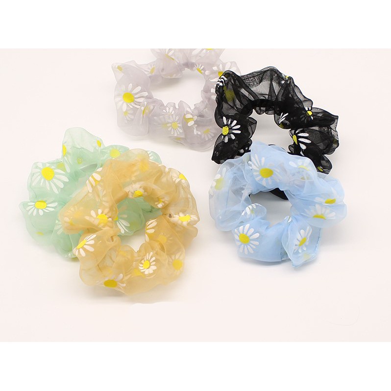 Dây Buộc Tóc Scrunchies Hoa Cúc
