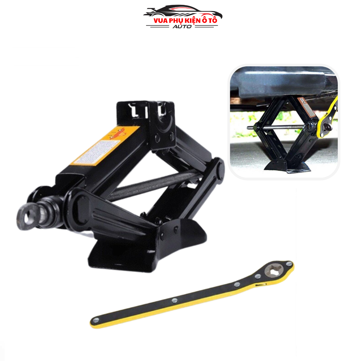  Kích nâng gầm xe ô tô - Kích lốp ô tô chữ A đầu bám xoay 360 độ - Tay siết lực cờ lê tròng tự động tải trọng 2 Tấn 