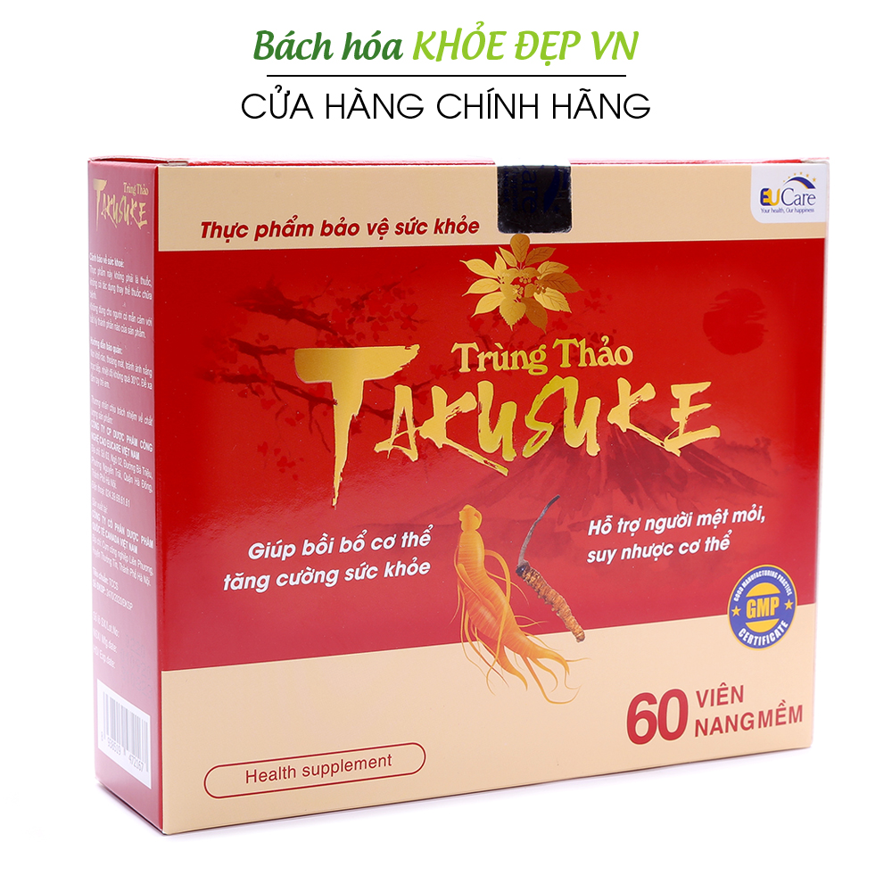 Viên uống Đông Trùng Hạ Thảo Takusuke bổ sung vitamin khoáng chất bồi bổ cơ thể - Hộp 60 viên