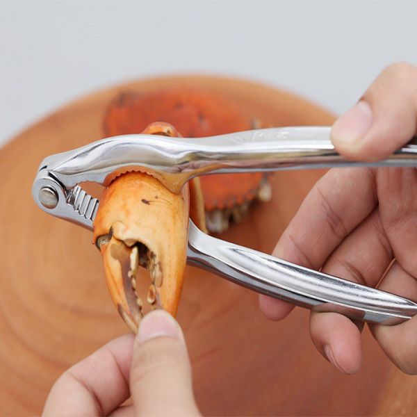 [HCM]Kìm kẹp càng cua ghẹ quả óc chó tách vỏ cứng inox sáng bóng bền đẹp dài 15cm