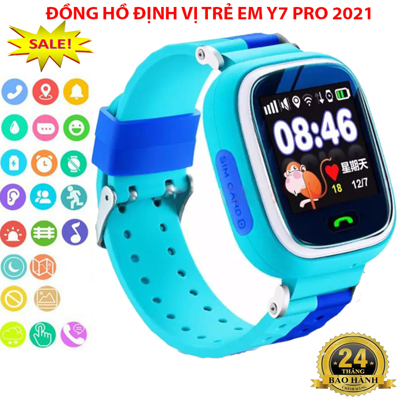 Đồng Hồ Định Vị Thông Minh Mới Y7 Pro 2023 -Dùng Sim 4G- Nghe Gọi- Phụ Huynh Theo Dõi Smart Phone Định Vị Chống Lạc Trẻ - Bảo hành 12 tháng