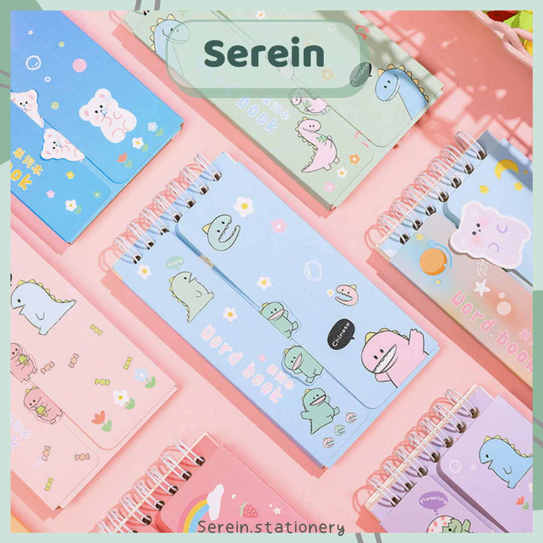 Sổ học từ vựng cute 80 trang SEREIN sổ học ngoại ngữ tiếng Anh tiếng Trung văn phòng phẩm phong cách Hàn Quốc