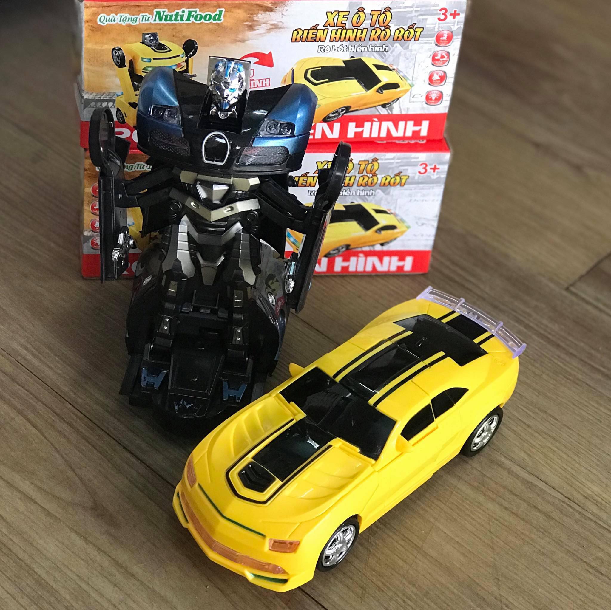 Đồ chơi trẻ em Robot biến hình 2 trong 1 - Tặng kèm 3 pin AA