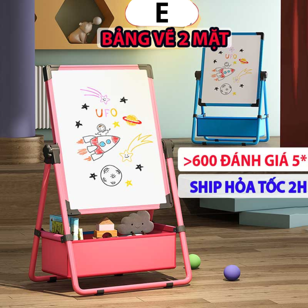 Bảng vẽ trẻ em hai mặt có từ tính,bảng vẽ từ tính bảng vẽ cho bé xoá dễ dàng, không bám bụi cho bé từ 2 đến 10 tuổi