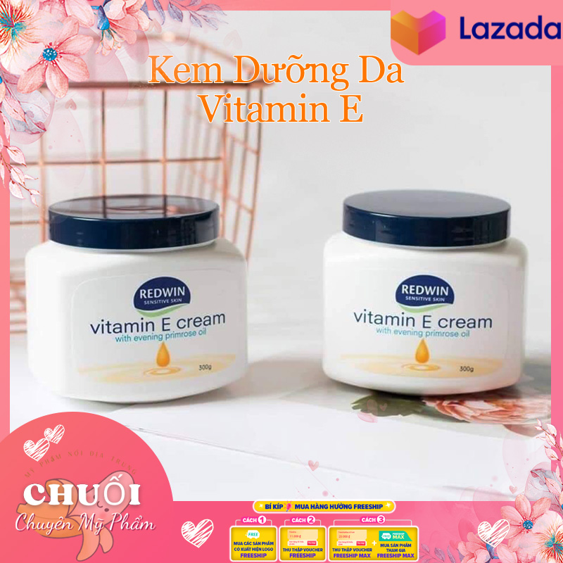 REDWIN Vitamin E Cream 300g | Kem Dưỡng Ẩm Redwin Vitamin E Cream 300g Úc Chính Hãng - Giúp Dưỡng Da Mặt Hết Khô, Nứt Nẻ | VITAMIN E CREAM REDWIN Úc 300G date 2024