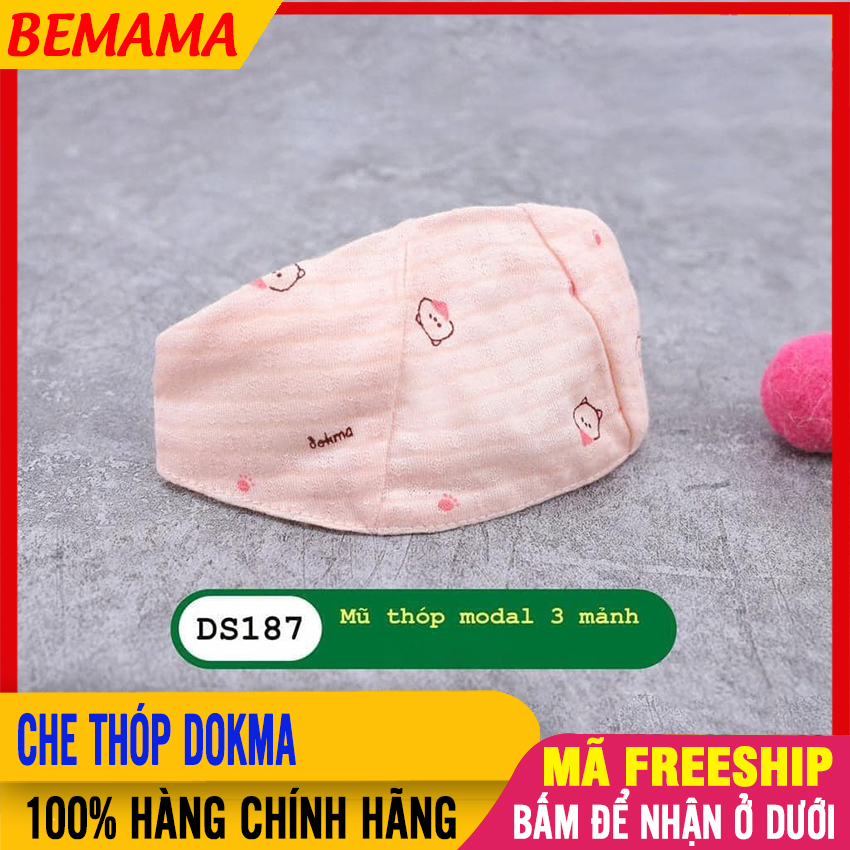 Che Thóp 3 Mảnh Dokma  Sơ Sinh Hàng Cao Cấp Siêu Mềm Mịn Thoáng Mát, Thấm Hút Mồ Hôi Tốt - Che Thóp Trẻ Sơ Sinh, Mũ Cho Bé Sơ Sinh, Nón Cho Trẻ Sơ Sinh, Che Thóp Cho Bé, Non, Mu So Sinh BEMAMA - Che Thop Dokma - 8935309203383