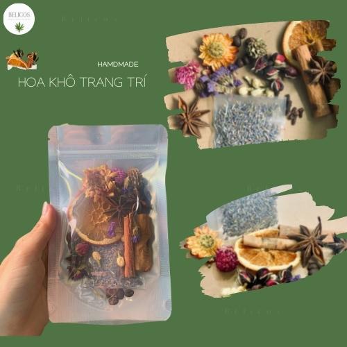 [HCM]Set hoa khô trang trí nến thơm cực đẹp
