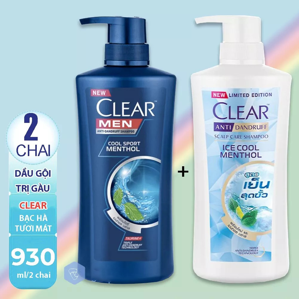 COMBO 2 Dầu Gội Clear Thái Lan | Dầu Gội Clear Men | Clear Bạc Hà