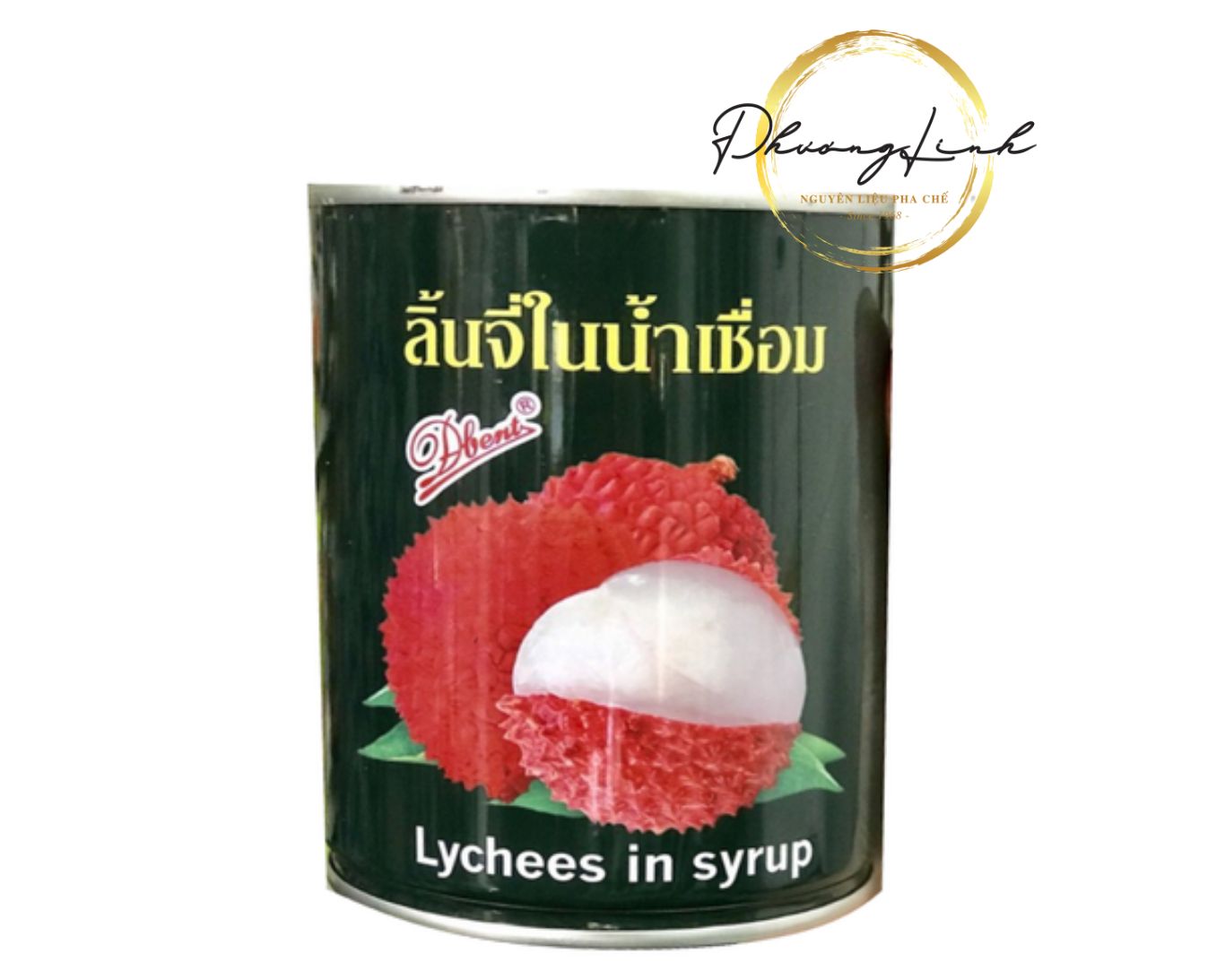 Vải Ngâm Nước Đường Thái Lan Hiệu Đbent Trọng Lượng Lon 565g Sản Phẩm Như Hình Mô Tả 100%