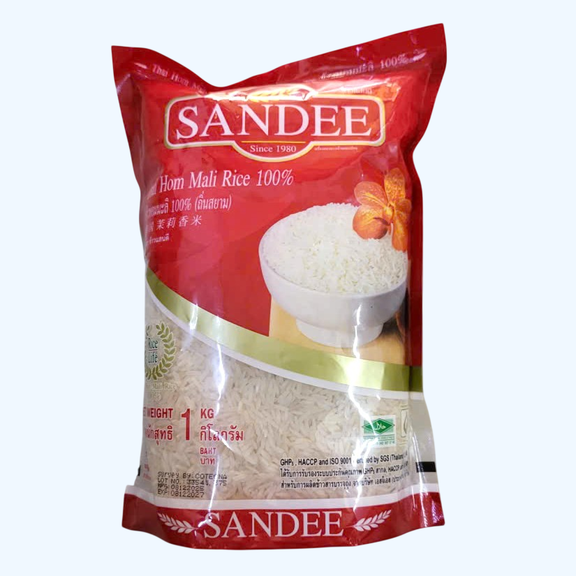 SANDEE -- Túi ĐỎ 1 Kg -- GẠO TRẮNG THÁI Hom Mali Rice (HALAL)