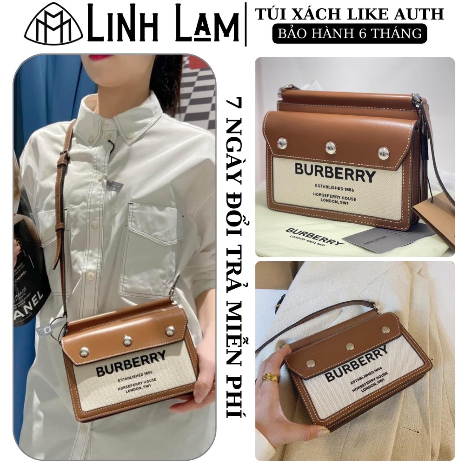 Túi xách nữ đeo chéo BBR, túi xách đeo chéo cao cấp,Size 19cm fullbox + card + túi vải xịn, bảo hành 6th lỗi 1 đổi 1