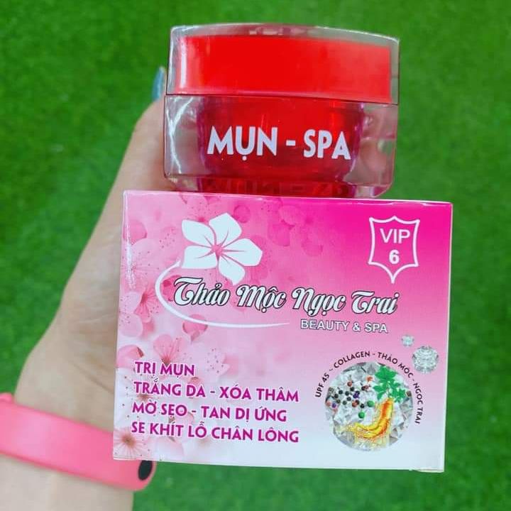 KEM MỤN SPA THẢO MỘC NGỌC TRAI VIP 6 - Mụn Thâm Trắng Da