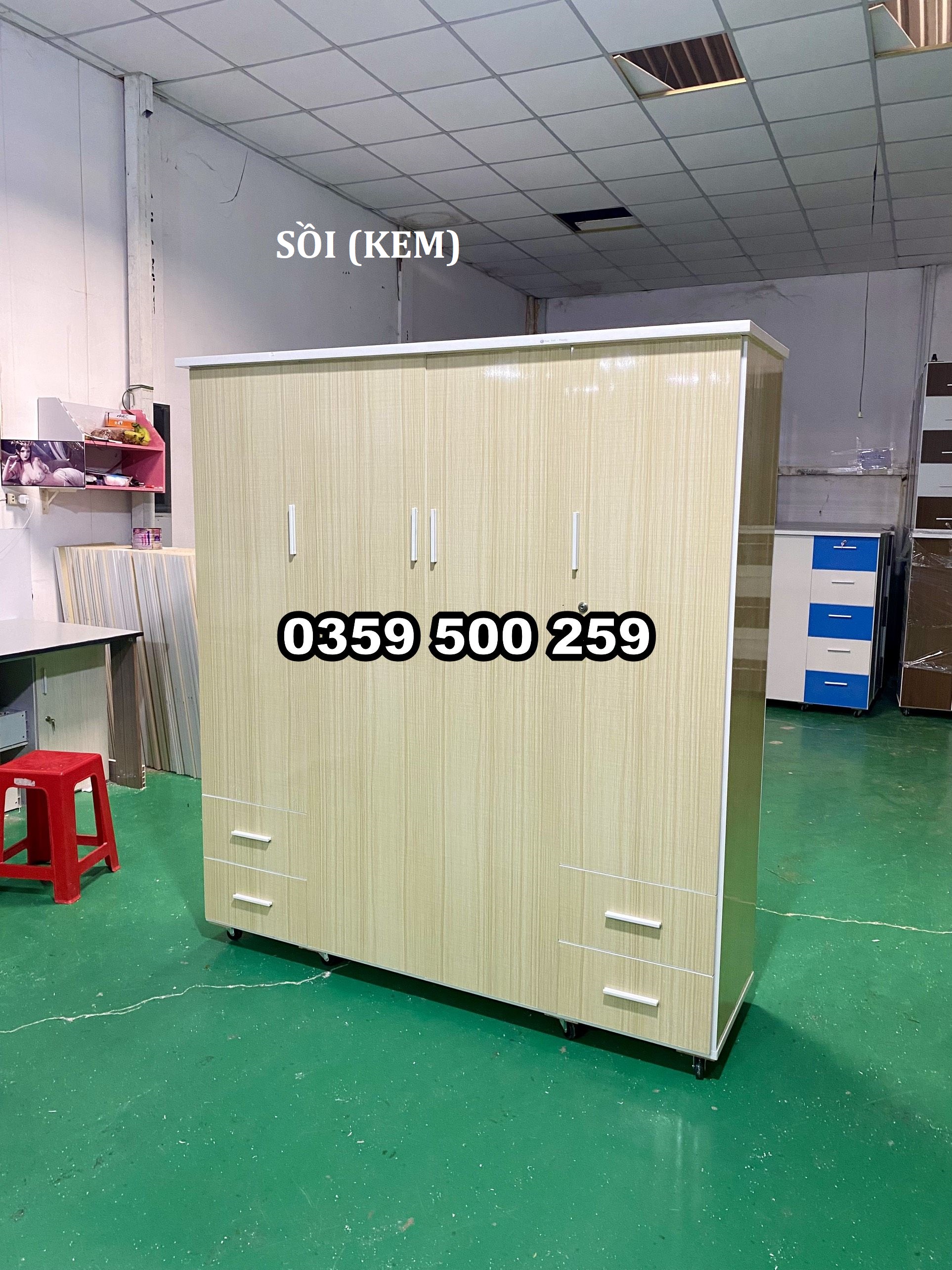 Tủ 4 cánh nhựa đài loan cao cấp 1m85x1m45x50cm