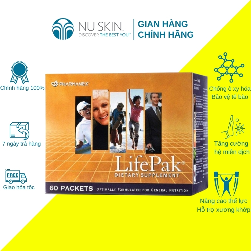 Thực Phẩm Bảo Vệ Sức Khỏe LifePak (60 gói, 03 viên/gói) - Nuskin