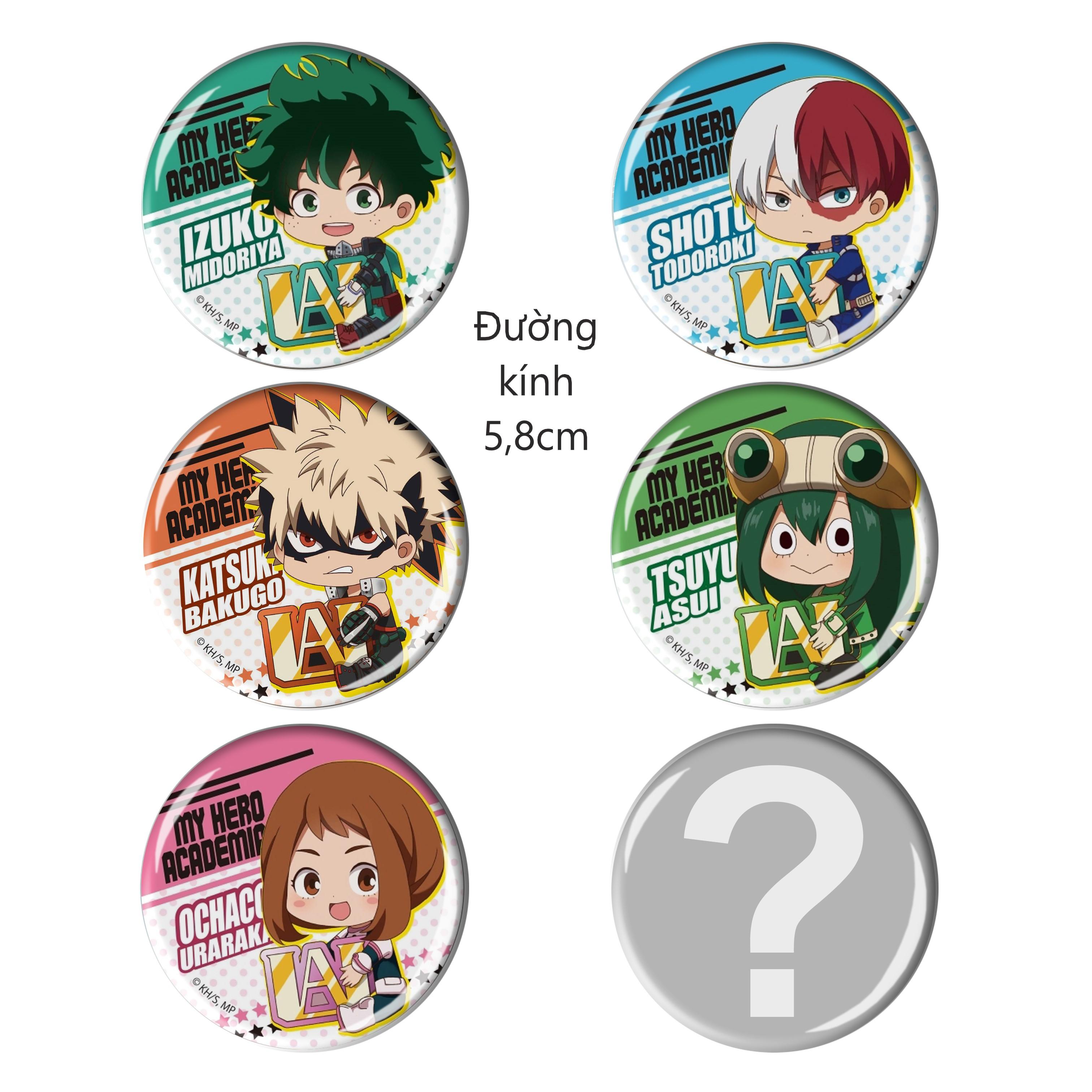 Set 6 Huy hiệu Anime Boku No Hero Academia
