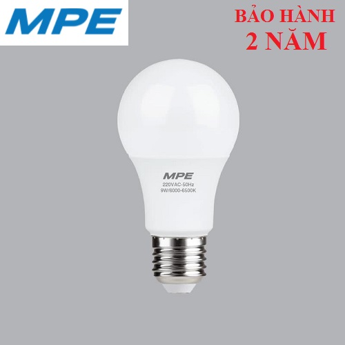 Đèn led bulb 9w mpe bảo hành 2 năm