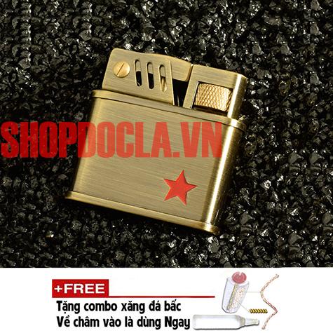 Bật lửa zorro z540 hồng quân tặng combo xăng đá bấc , bật lửa zorro z540-t305