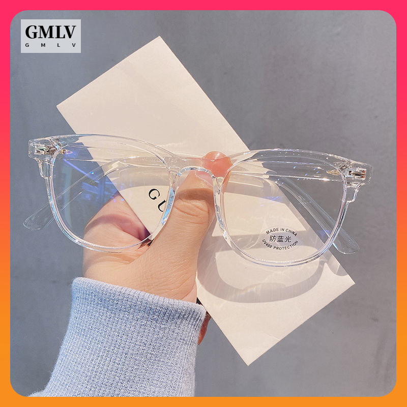 GMLV Gương Phẳng Chống ánh Sáng Xanh Kính Học Sinh Phong Cách Hàn Quốc Kính Vuông