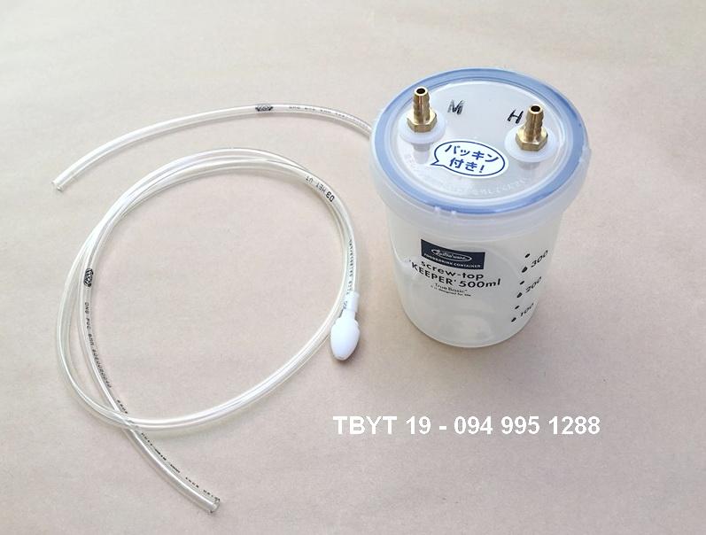 Bình đựng dịch và dây đầu hút - phụ kiện máy hút mũi, máy xông hút mũi