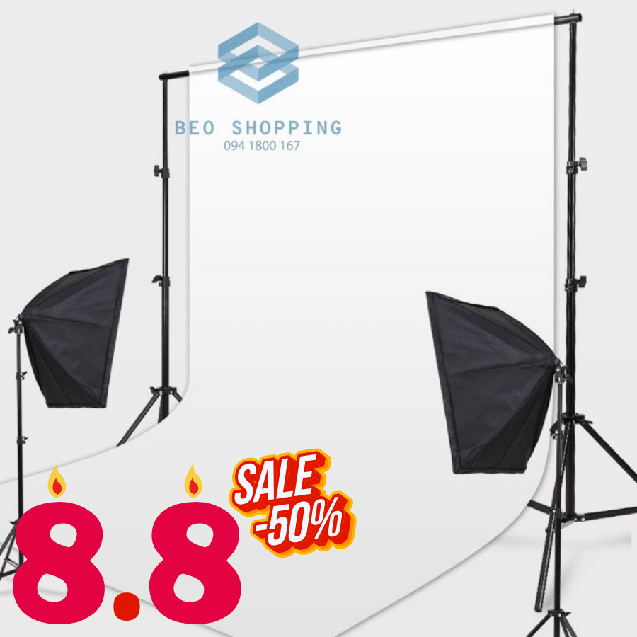 Khung treo phông nền chữ U chụp ảnh, quay video lookbook, ảnh cưới, livestream. Khung trang trí tiệc sinh nhật di động làm băng hợp kim nhôm vững chắc, kích thước 2x2m