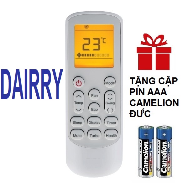 Remote điều khiển máy lạnh máy điều hòa dairry mẫu 1