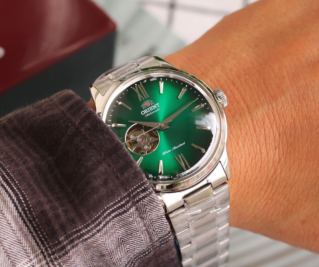 [ ĐỒNG HỒ 789WATCH] Đồng Hồ Nam Orient Automatic Lộ Tim Dây Kim Loại + Thẻ Bảo Hành 18 Tháng