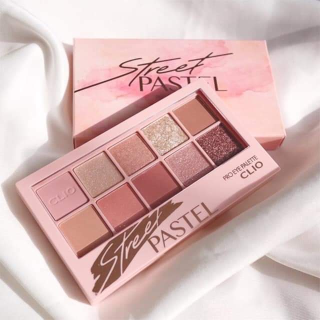 Bảng mắt clio street pastel 10 ô kèm cọ