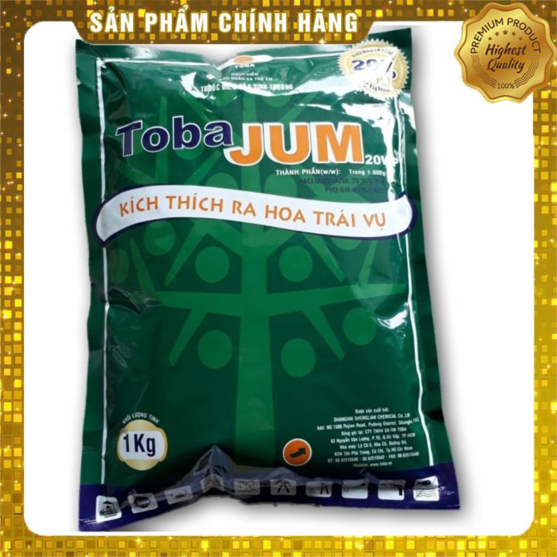 Phân bón lá ToBa Jum 20WP (1kg) kích thích ra hoa trái vụ