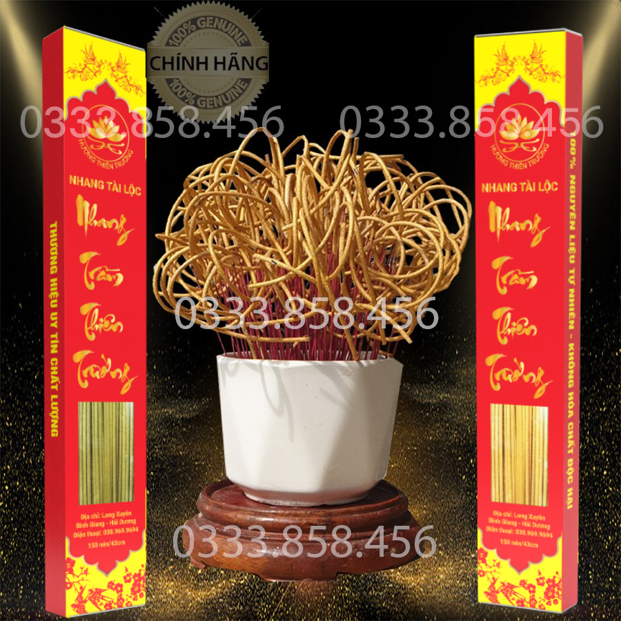 Nhang tài lộc Thiên Trường 100 nén ài 38cm