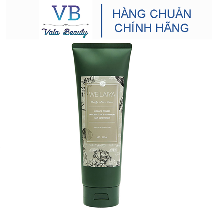 Dầu xả tóc Weilaiya gừng hà thủ ô 250ml dành cho tóc khô Vala Beauty giúp tóc mềm mượt dưỡng tóc kích mọc tóc