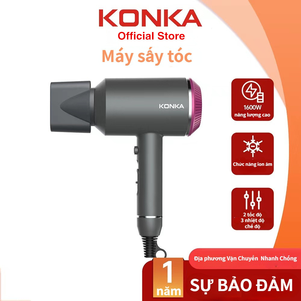 KONKA Máy sấy tóc Konka Anion Tóc lái máy thổi tóc di động Máy sấy tóc hằng số 1600W Pergering Rambut