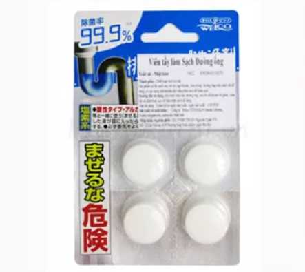 Welco - bộ 4 viên thông tắc cống cực mạnh , làm sạch đường ống thoát nước của bồn cầu, bồn rửa mặt .....