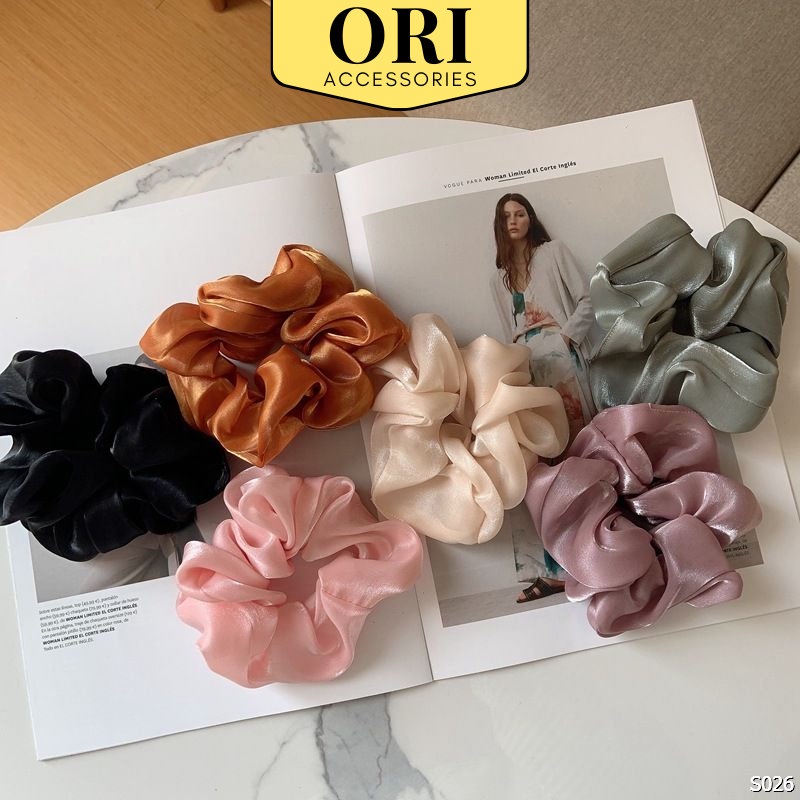 Cột tóc scrunchies satin nhiều màu siêu xinh hot trend ori accessories s026