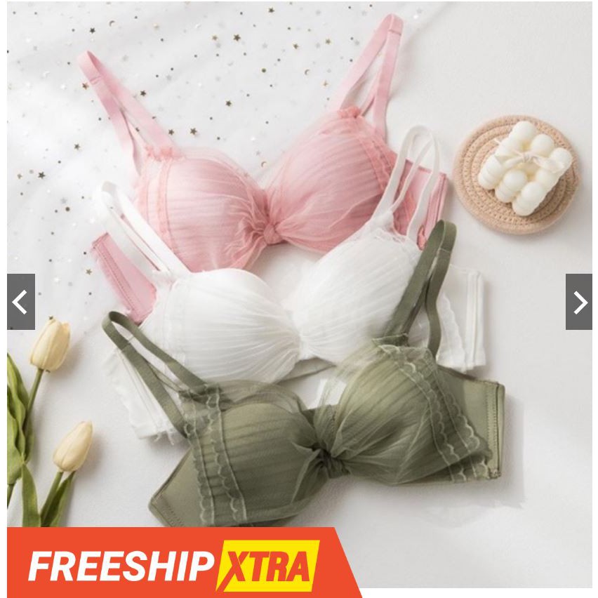 Siêu đẹp - áo lót đúc su phối ren cánh chuồn n190