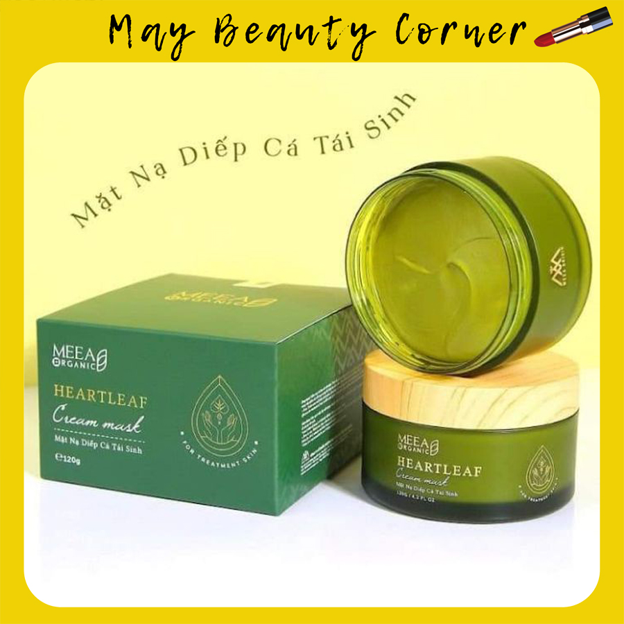 MEEA ORGANIC 120g Mặt nạ diếp cá tái sinh giúp thải độc, giảm mụn, dưỡng trắng da giảm thâm