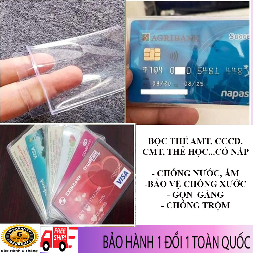 Combo 10 Vỏ Bọc Căn Cước Công Dân ATM Và tất cả các loại giấy tờ cá nhân- Mango house - Bọc thẻ, bọc căn cước, bao nilong, bao đựng