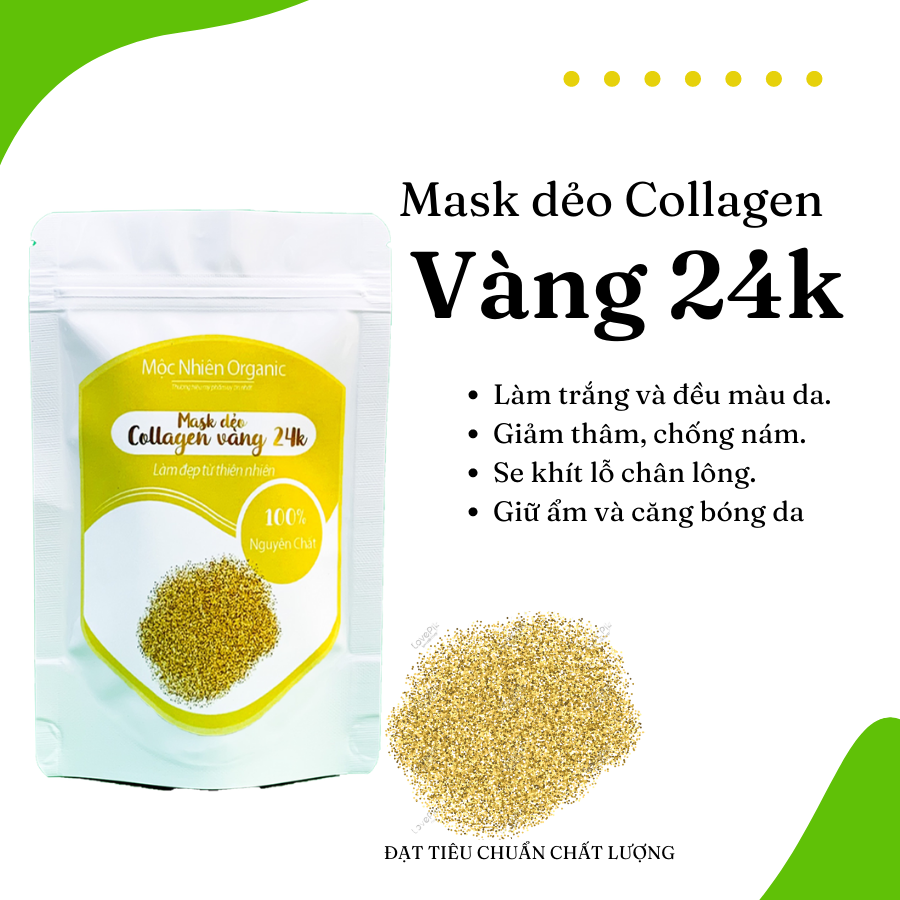 Mặt nạ Dẻo Collagen Vàng Sâm 24K-Se khít lỗ chân lông