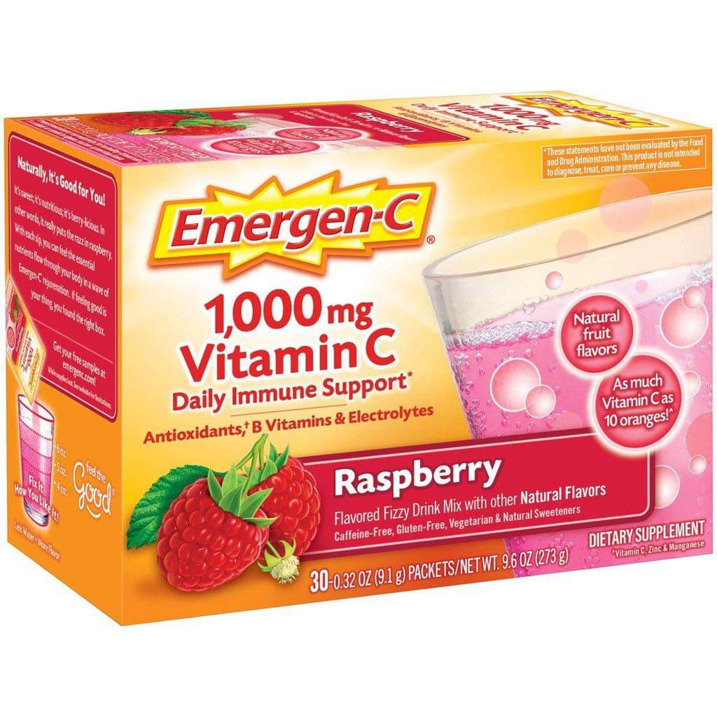 Bột vitamin c tổng hợp emergen-c vitamin c 1000mg - vị mâm xôi