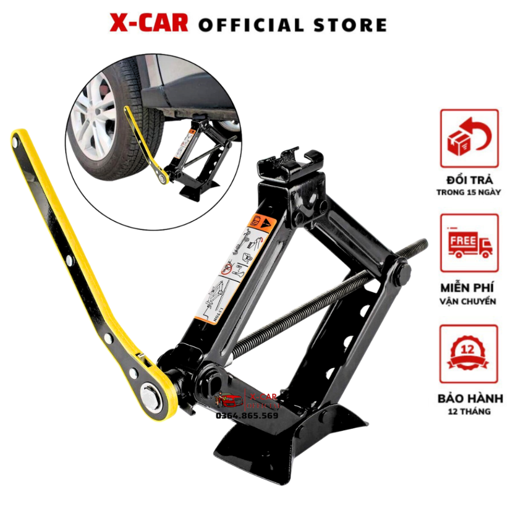 Kích nâng gầm xe ô tô - Kích lốp ô tô chữ A đầu bám xoay 360 độ - Tay siết lực cờ lê tròng tự động, tải trọng 2 Tấn