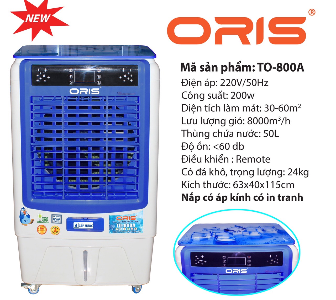 Máy làm mát không khí oris to-800a