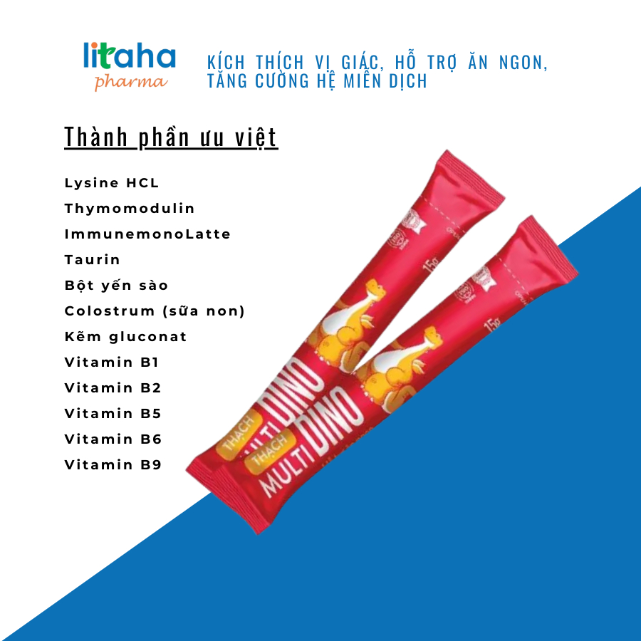 Thạch DINO KIDS Hỗ trợ ăn ngon cho bé BIẾNG ĂN