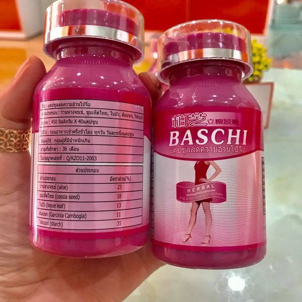 Combo giảm cân baschi hồng và cam hộp 40 viên