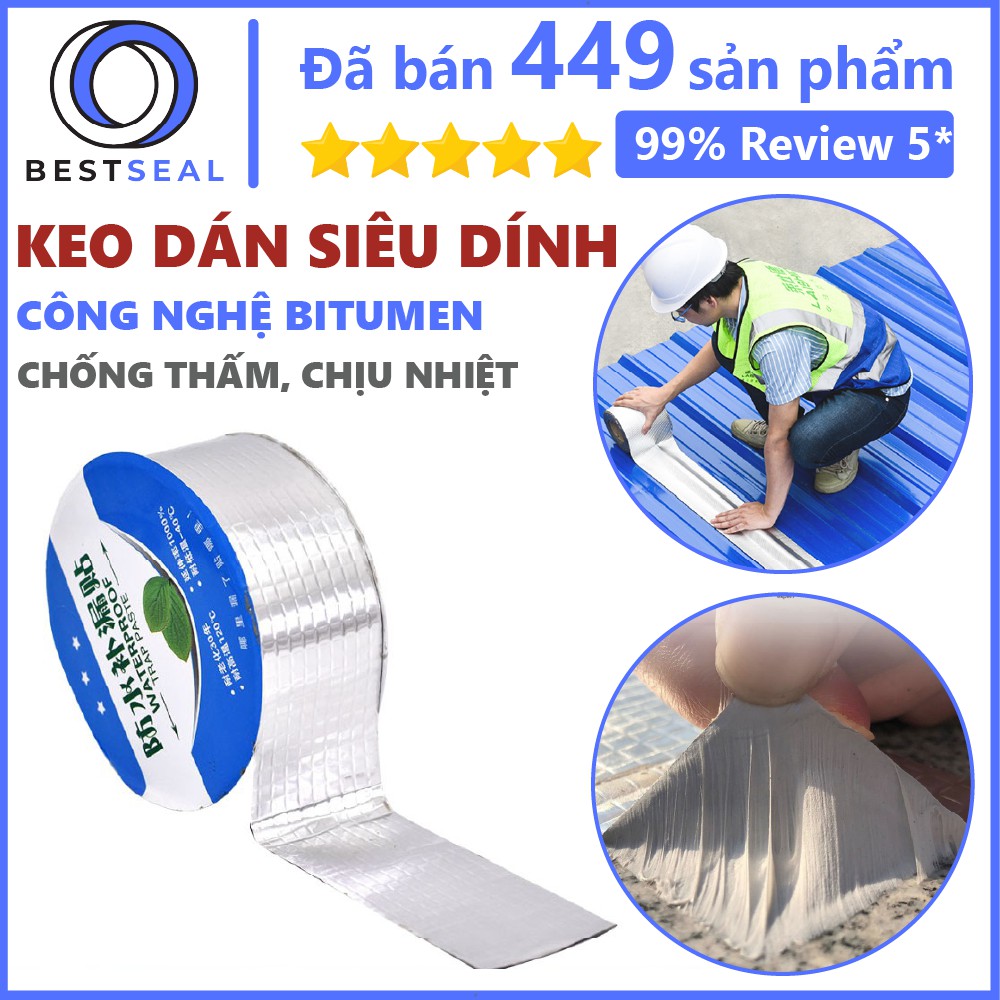 Băng Keo Siêu Dính Đa Năng Rộng 5cm/10cm, Miếng Dán Chống Thấm Cho Tường, Keo Chống Dột, Ống Nước Siêu Dính