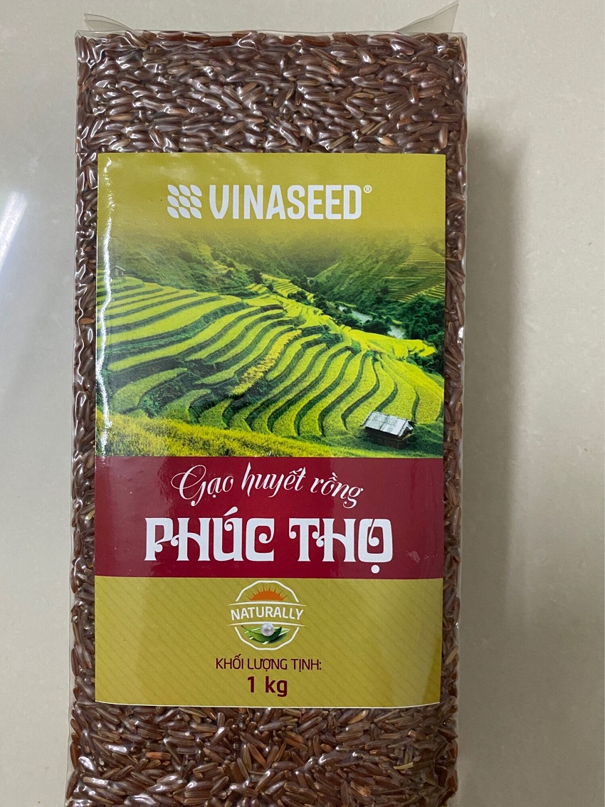 Gạo lứt huyết rồng Phúc thọ VINASEED túi 1kg tốt cho người ăn kiêng, giảm cholesterol, ngăn ngừa mỡ máu, phòng tránh tiểu đường
