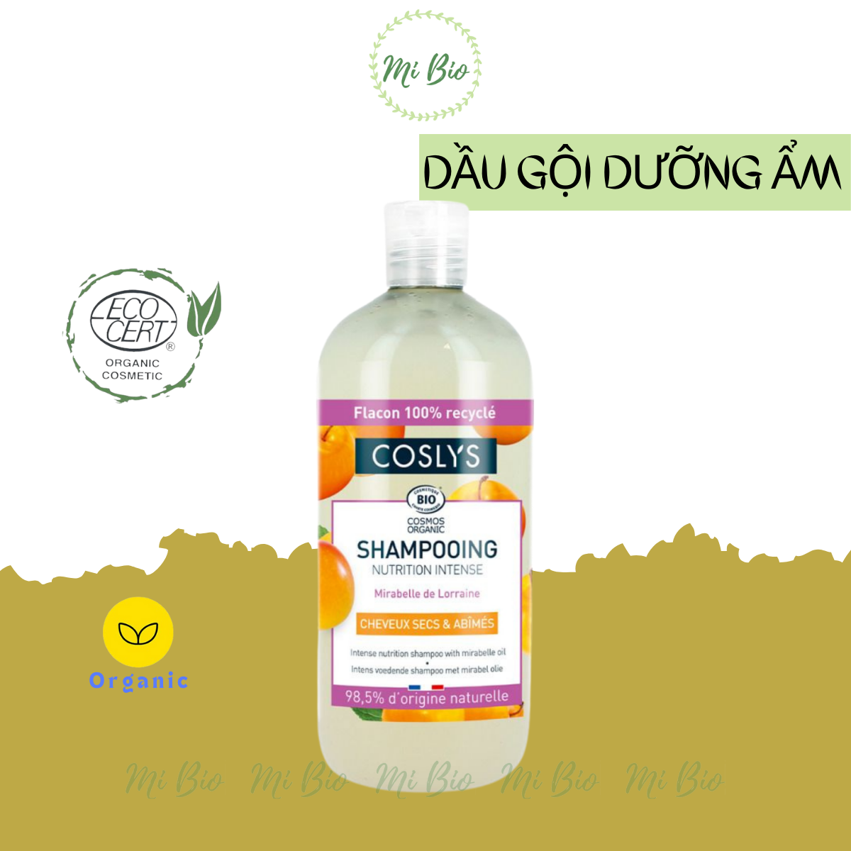 Dầu gội hữu cơ dưỡng ẩm chuyên sâu cho tóc mỏng và dễ gãy 500ml -