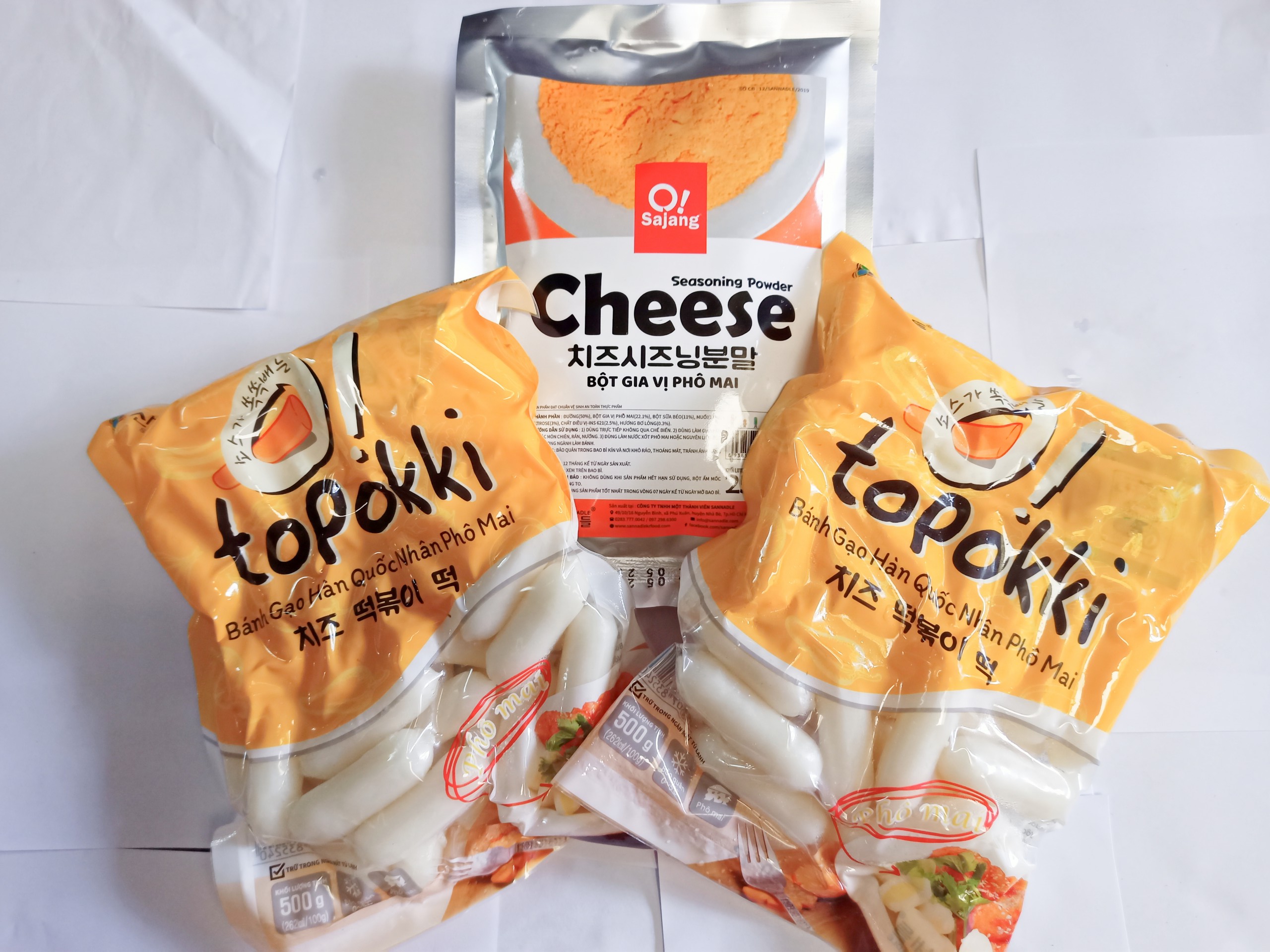 SET 1kg bánh gạo nhân phô mai +gói bột phô mai Cheese 250g cao cấp_Doanvatgiasi