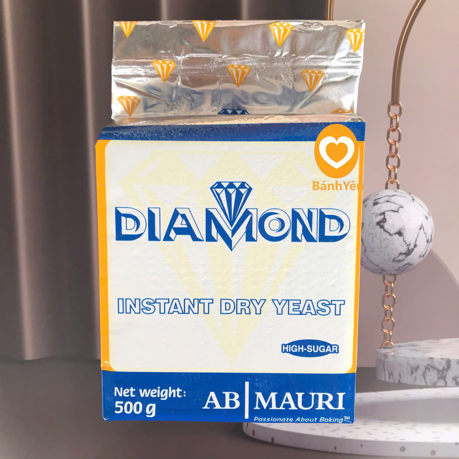 Men Khô Ngọt Diamond AB Mauri High Sugar 500g dùng cho bánh mì ngọt