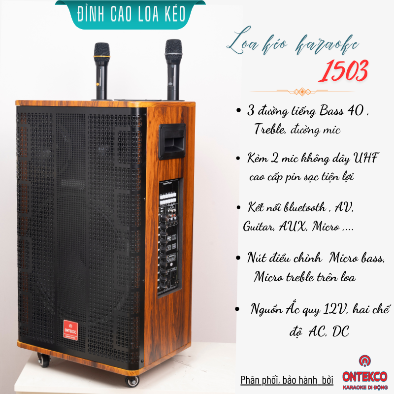 loa kéo karaoke 1503 black 3 đường tiếng bass 40 siêu to , có tay kéo sử dụng đa năng , bền bỉ, an toàn âm thanh hay