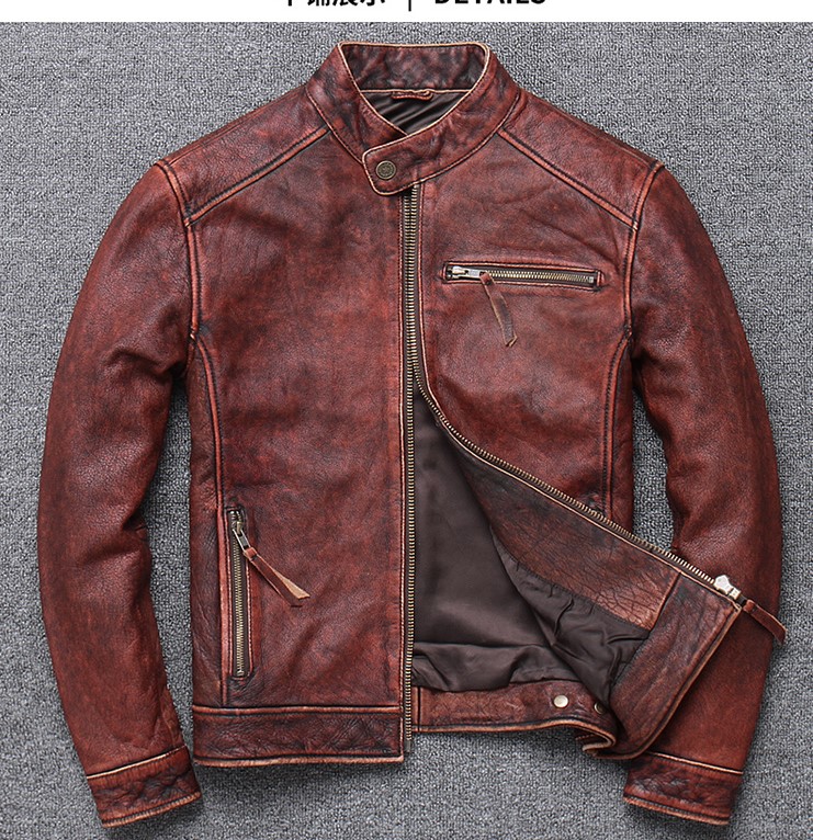 Áo khoác da bò mài